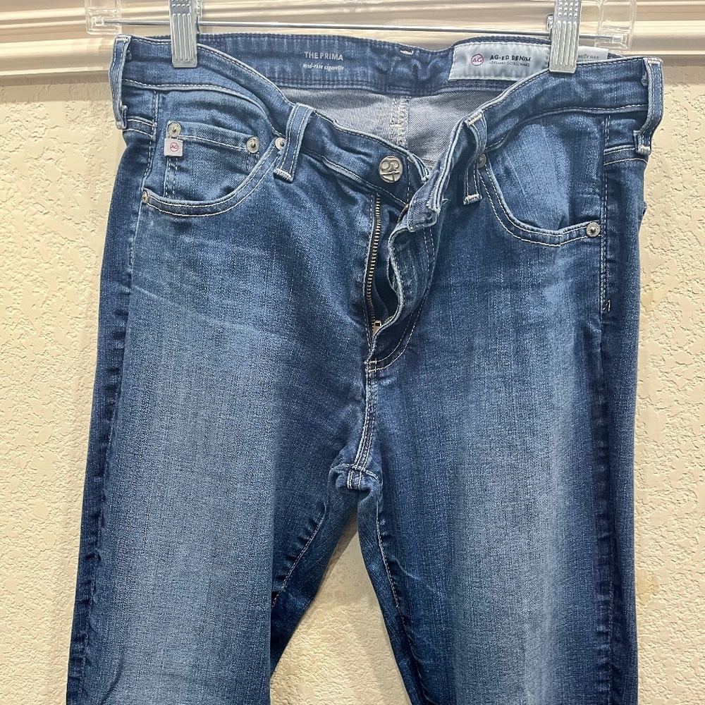 AG The Prima mid-rise cigarette jeans 30R